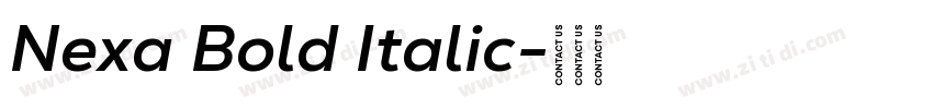 Nexa Bold Italic字体转换